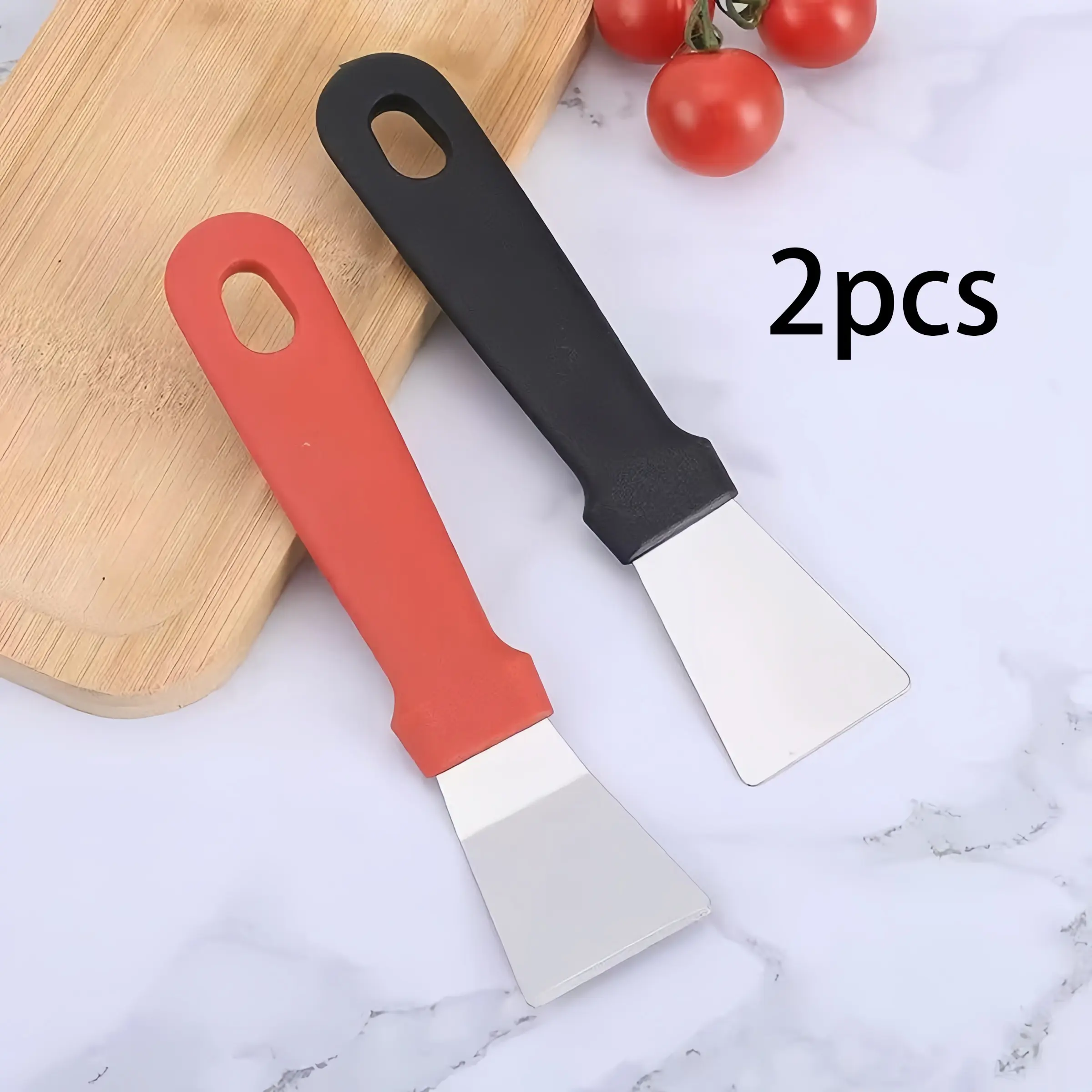 Stainless Steel Kitchen Cleaning Scraper, Efficient Scraping, Oil Stain Remover, Manual Range Hood Scoop, Oven Cleaner Tool, Glass Window Squeegee, 2-Piece Set, Utensils, Kitchenware