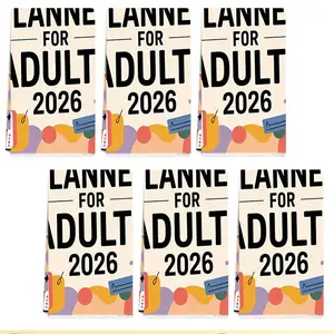 1/2/4/6pcs 2026 ADHD Planner for Adults, Colorful Abstract Design, Multiple Specifications Available, Single - Sided, Organize & Thrive, For Adults With ADHD, Boost Productivity In Daily Life