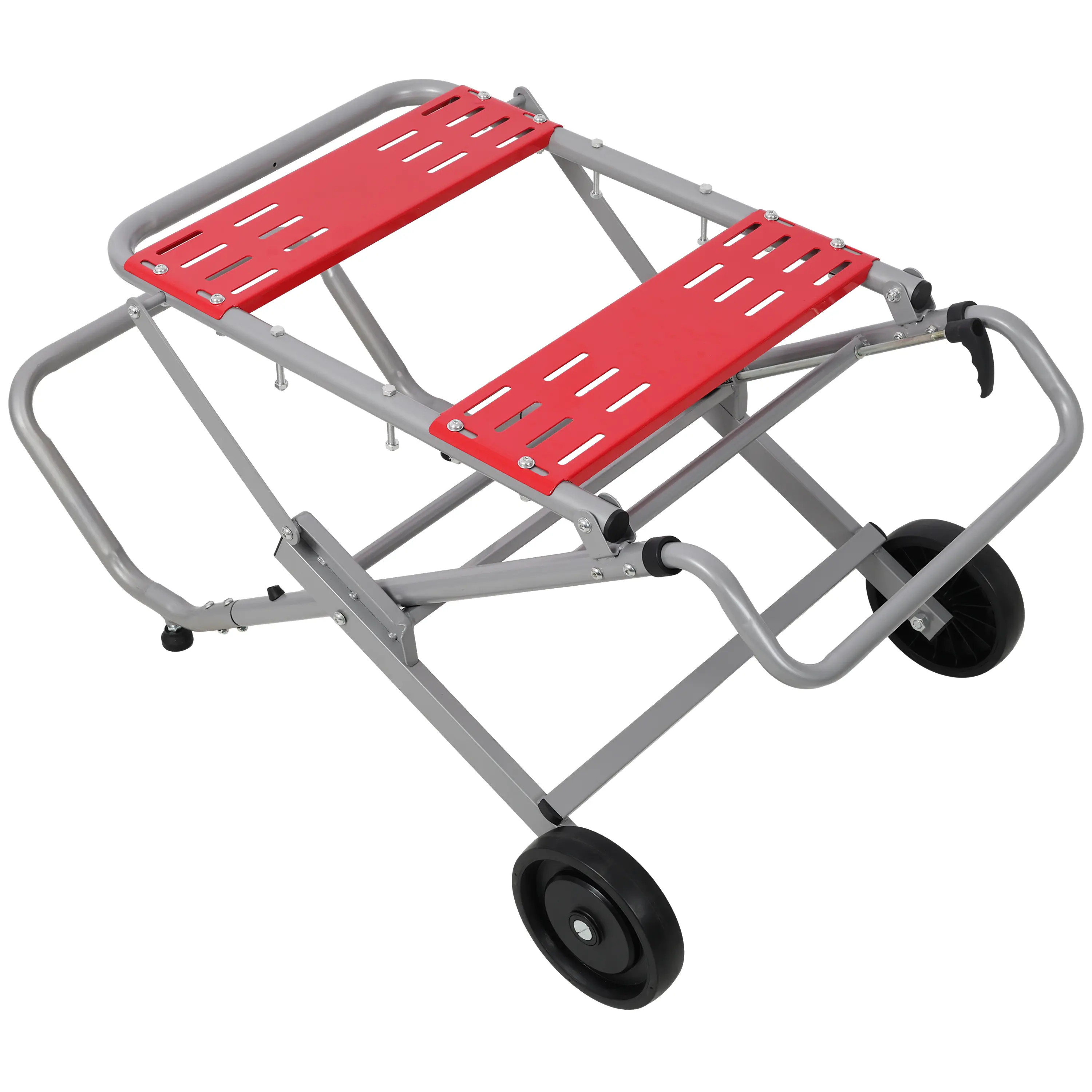 Heavy Duty Rolling Foldable Table Saw Stand with Universal All-Metal Base, 8" Wheels, Adjustable Height, 330Lbs Load Capacity, Fits Multiple Table Saws for Woodworking Garage Workshop