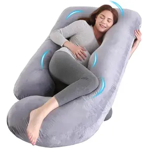 U-Shaped Pregnancy Pillow for Sleeping, Full Body Support for Back, HIPS & Belly 57 Inch Maternity Pillow with Machine Washable Cover | Maternity Essential