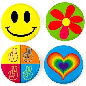 Buttonsmith® Flower Power Tinker Top® Set – Made in USA – for use with Tinker Reel® Badge Reels