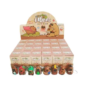 Large Capybara Blind Box Game Replica Figurine, Internet Celebrity Keychain, Small Gift for Children and Students