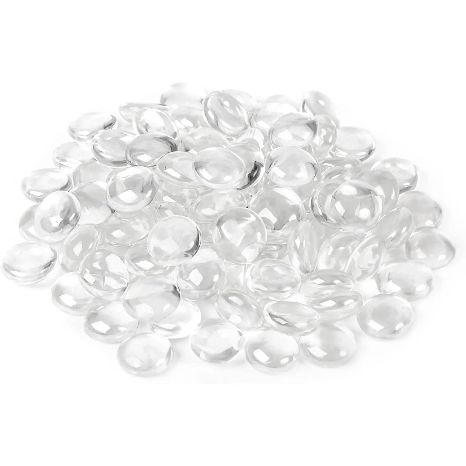 Glass Marbles, Glass Beads for Vases, Marbles for Vases, 5LB, 500-600, Clear Beads, Clear , Fillers for Centerpieces, Decorative Rocks, Flat, Stones, Pebbles, Crafts, , Fish Bowl