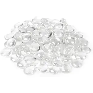 Glass Marbles, Glass Beads for Vases, Marbles for Vases, 5LB, 500-600, Clear Beads, Clear , Fillers for Centerpieces, Decorative Rocks, Flat, Stones, , Crafts, , Fish Bowl