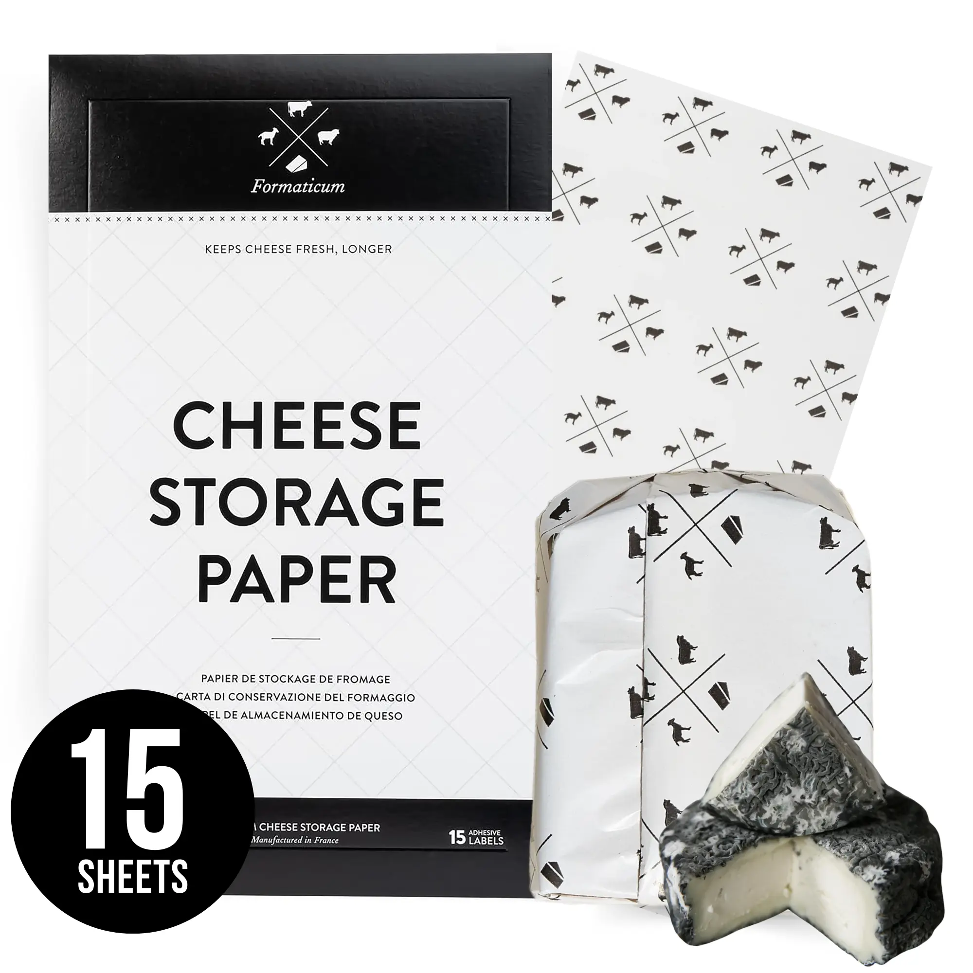 Two-Ply Cheese Storage Paper Sheets