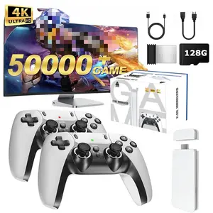 4K TV Game Stick M15 Video Game Console Built-in 40000+/50000 Games 128G Handheld Game Player Wireless Controller Retro Gamepad steam  machine  console x2  gaming  stick with 20K gamer  gifts