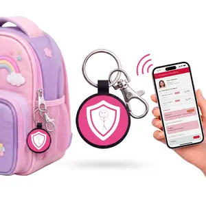 NFC Kids Safety Keychain - Pink, Medical-Grade Silicone, Waterproof, Break-Away Clasp, Adjustable Fit, No App Needed, Offline Use, Ideal for Special Needs