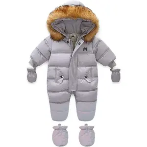 UVIPC Baby Winter Snowsuit Toddler Winter Suit Outwear Hooded Snow Outfit Footie Snow Suit for 3-24M