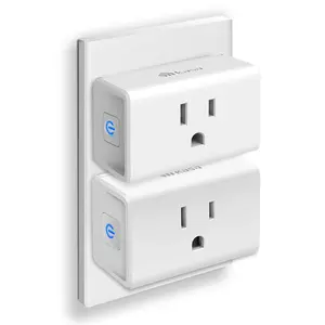 Smart Home Wi Fi Outlet Ultra Mini 15A Smart Plug Works with Alexa and Google Home No Hub Required UL Certified 2.4G WiFi Wireless Remote Control Timer Outlet for Living Room Bedroom White 2 Count Pack of 1 EP10P2