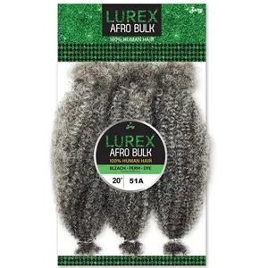 Zury Sis Lurex 100% Human Hair Braid - AFRO BULK 20" 3X