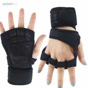 Half Finger Gym Gloves Non Slip Breathable Palm Protection Workout Gloves Wear Resistant Shock Absorbent Comfortable Half Finger Hand Gloves for Men Women Weight Lifting Pull Up Bar Cycling Fitness Training Sports Exercise