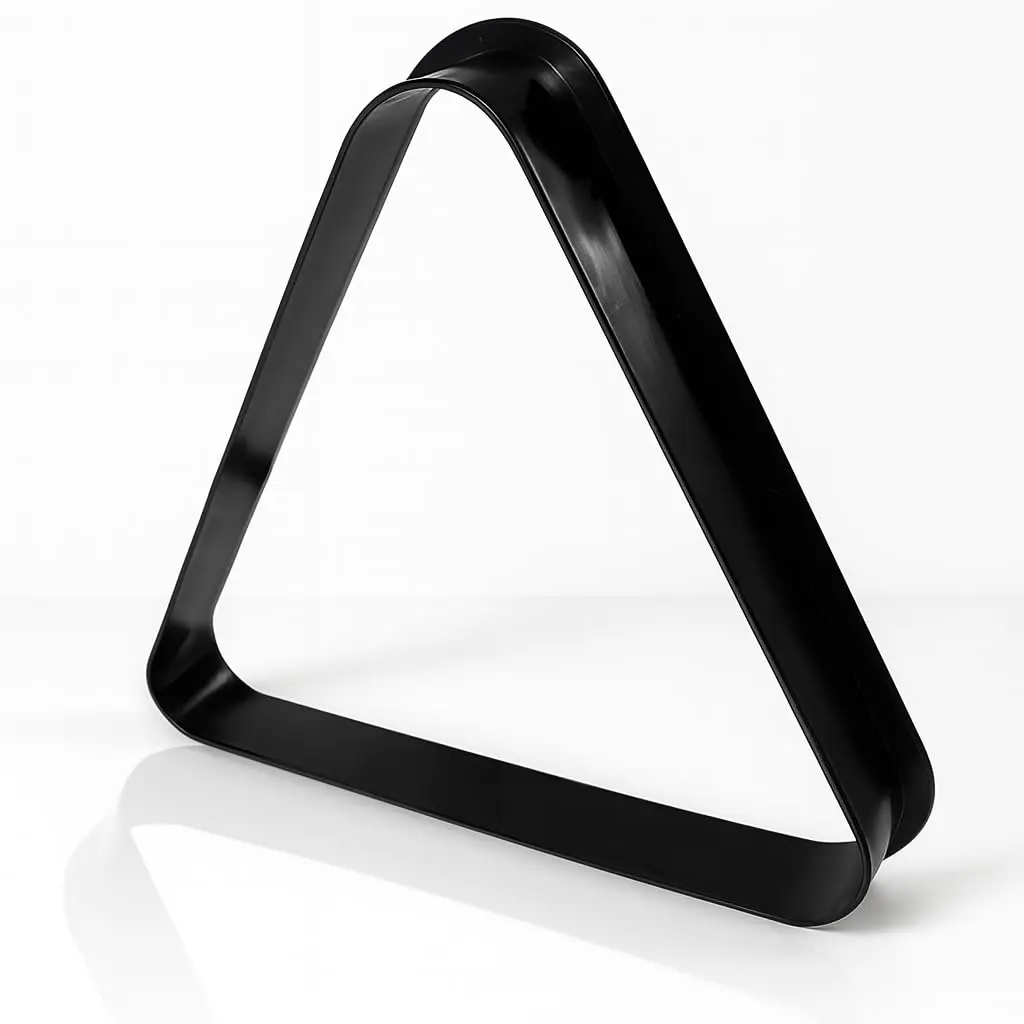 DREAMCO SUPPLIES Black Plastic Billiard Pool Ball Triangle Rack, Fits 2-1/4 Inch Balls, 8-Ball