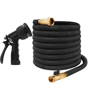 3/4 in. x 50 75 100ft HEAVY DUTY 4X Stronger Deluxe Expandable Flexible Garden Water Hose with 10 Function Nozzles for Yard US Stock