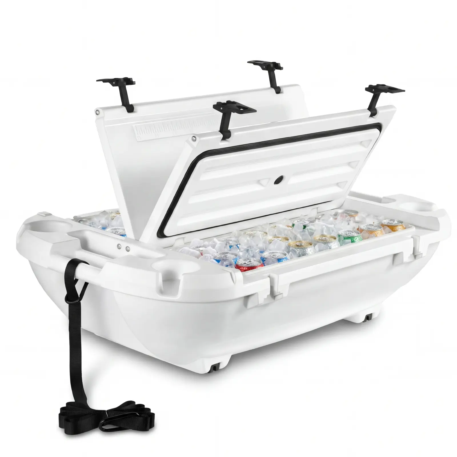 【SummerFinds】VEVOR 40 QT Floating Cooler, Premium LLDPE Amphibious Ice Box with Dry Storage & Tow Rope, Insulated Ice Retention Cooler for Lake, Pool, Kayak Use on Water & Land, Insulated Cooler