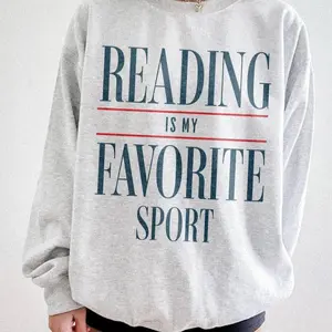Reading Is My Favorite Sport Sweatshirt, Vintage Reading Sweatshirt, Book Lover Gift, Bookish Sweater, Bookworm Tee, Reader Gift, Book Merch