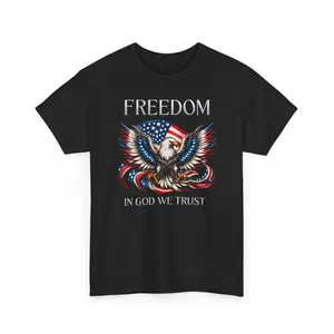 Freedom Eagle 250th Anniversary T-Shirt | In God We Trust 4th Of July T-Shirt - NEW