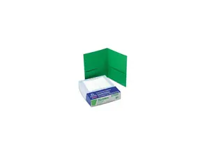 Oxford 57503 Twin-Pocket Portfolio, Embossed Leather Grain Paper, Light Green