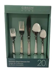 GIBSON 20-Piece Stainless Steel Flatware Set