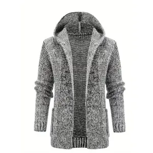 Men's knit hooded cardigan stylish sweater coat-plus size-for spring fall winter-men's clothing-cozy & comfortable-perfect gift for men
