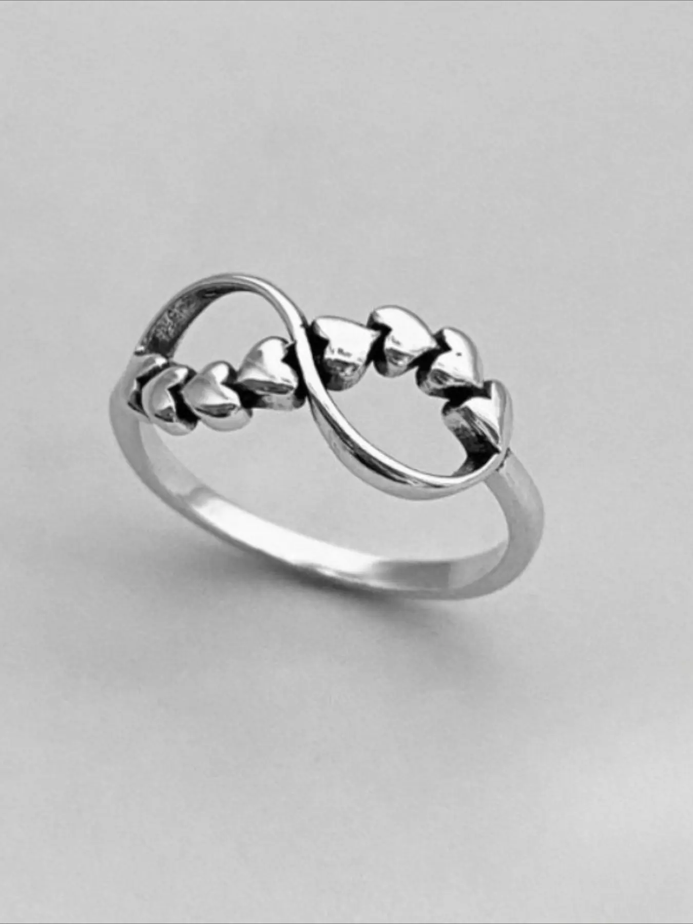 7 sizes available Classic Simple Heart Shaped Infinite Women's Rings Suitable for Daily Party Jewelry Valentine's Day Festive Ladies Jewelry Gifts