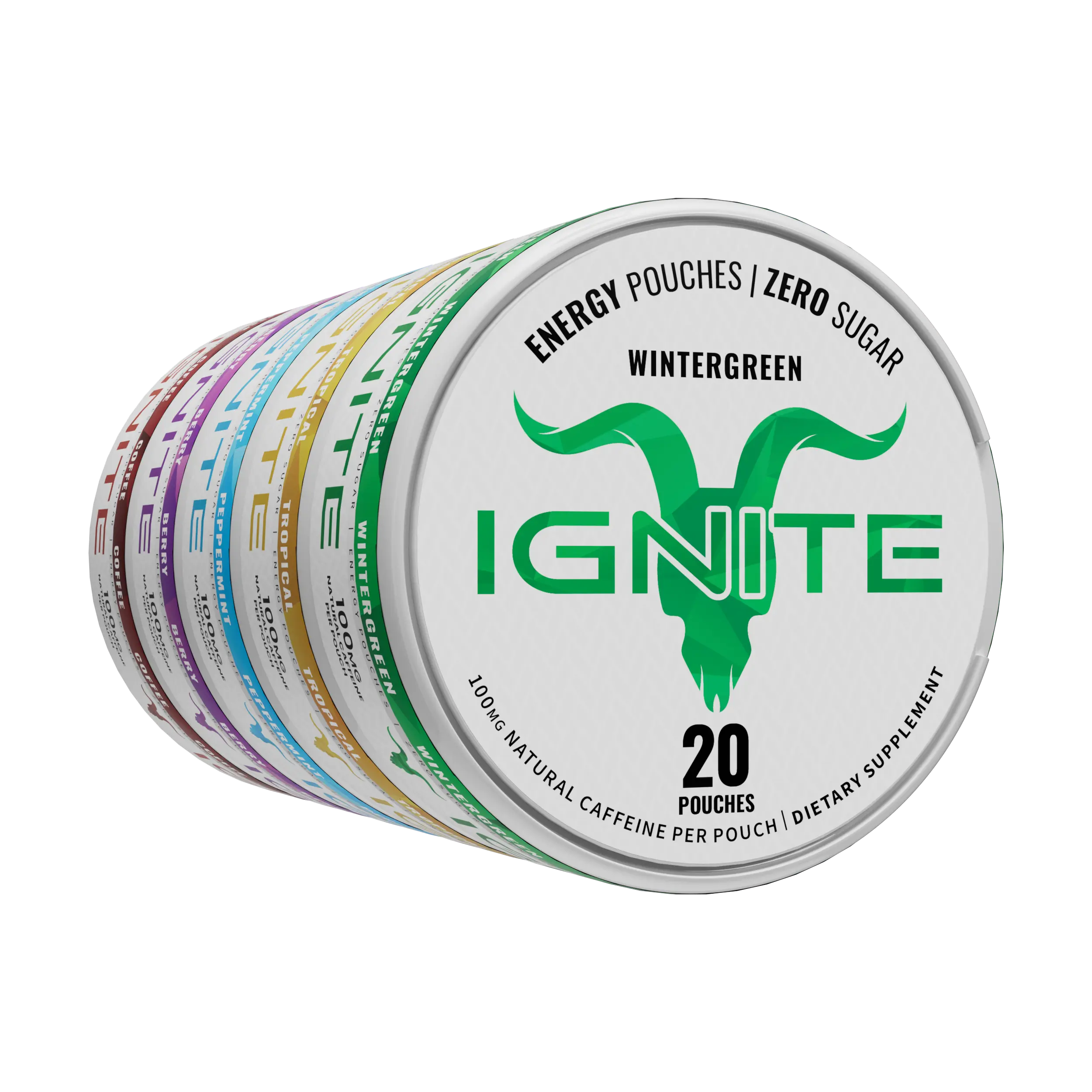 Ignite Energy Variety Pack Caffeine Pouches | 100mg Per Pouch | Sugar-Free