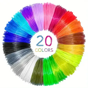 3D Pen PLA Filament 20 Color 328 Feet 1.75mm 3D Printing Refills Kids Safe for SCRIB3D P1 MYNT3D Pens High-Quality Material