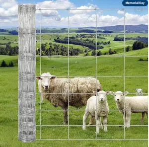 4'x164'-Duty Galvanized Livestock Fence – Woven Wire, Hinge Knot, 14 Gauge – Secure Goats, Sheep, Hogs – Durable Farm & Pasture Perimeter Fencing
