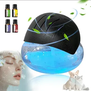 Aroma Diffuser with 4 Essential Oils, Air Purifier Black Water Filter Air Cleaner For Home Essential Oil Aroma Diffuser With LED Night Light For Smoke & Pets Aromatic Fragrance Machine