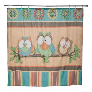 Borders Unlimited  Whos Hoo Shower Curtain