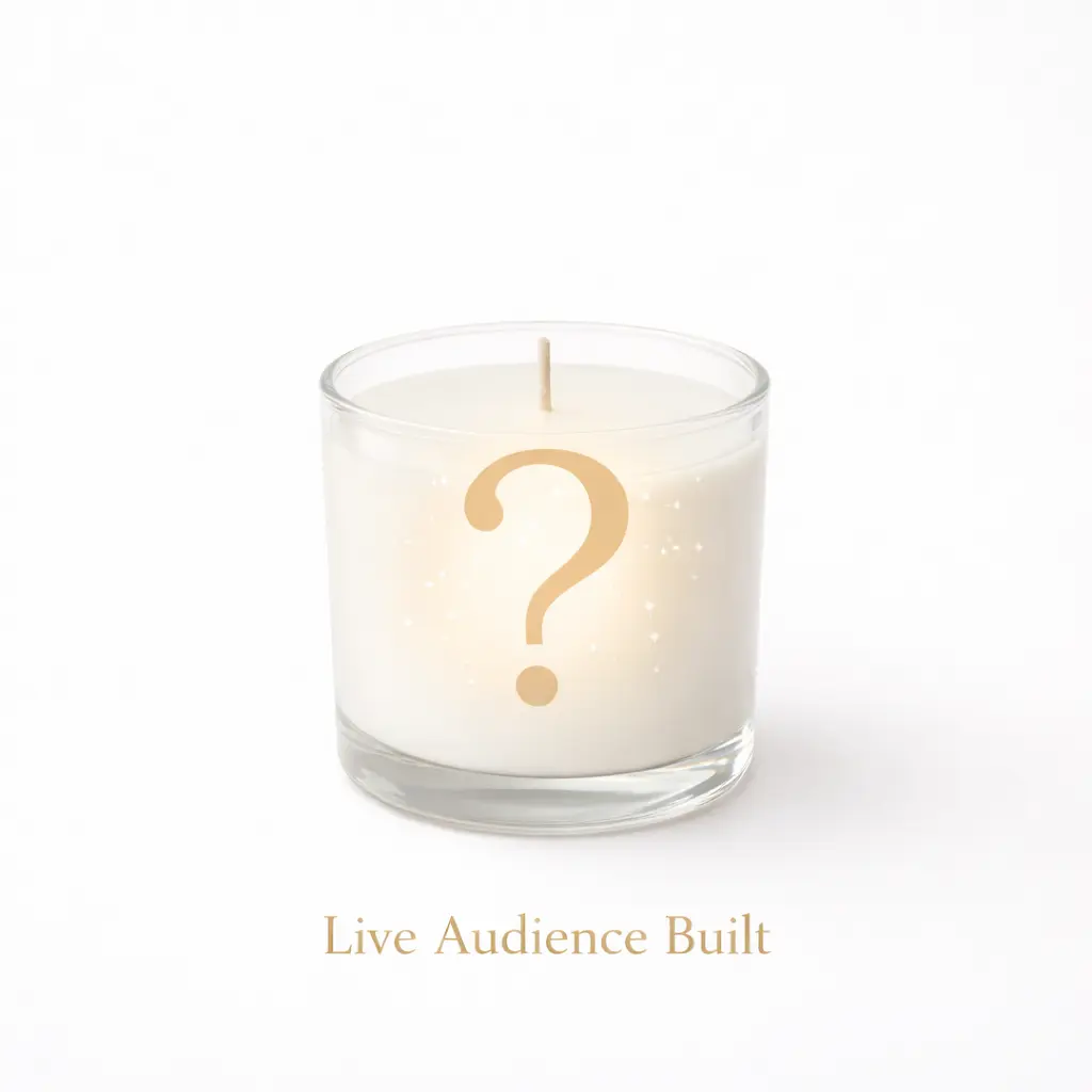 Live Audience Built Candle: Customer's Design