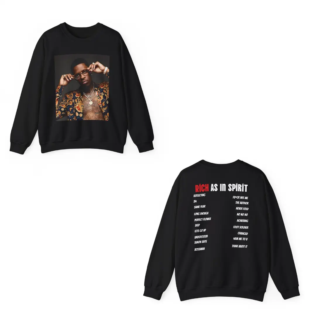 Rich Homie Quan "Rich As In Spirit" Album Memorial Crewneck Sweatshirt