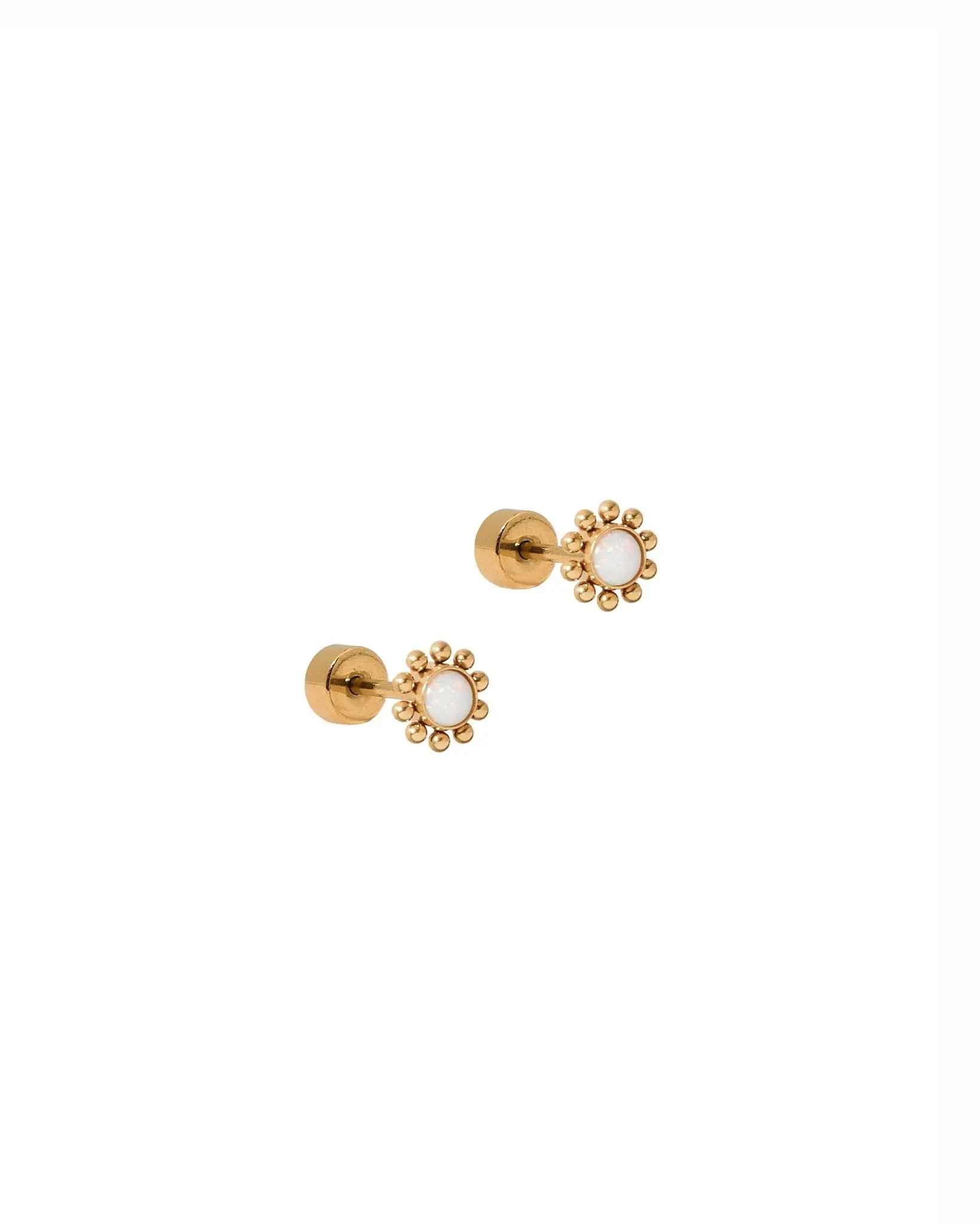 Screwback Stud Earrings - Serena Opal