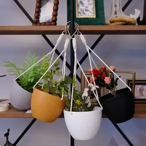 Modern Decorative Garden Self - Drilling Imitation Brick Hanging Planters, Indoor/Outdoor, Made of Heavy - Duty Plastic with Polystone Patent