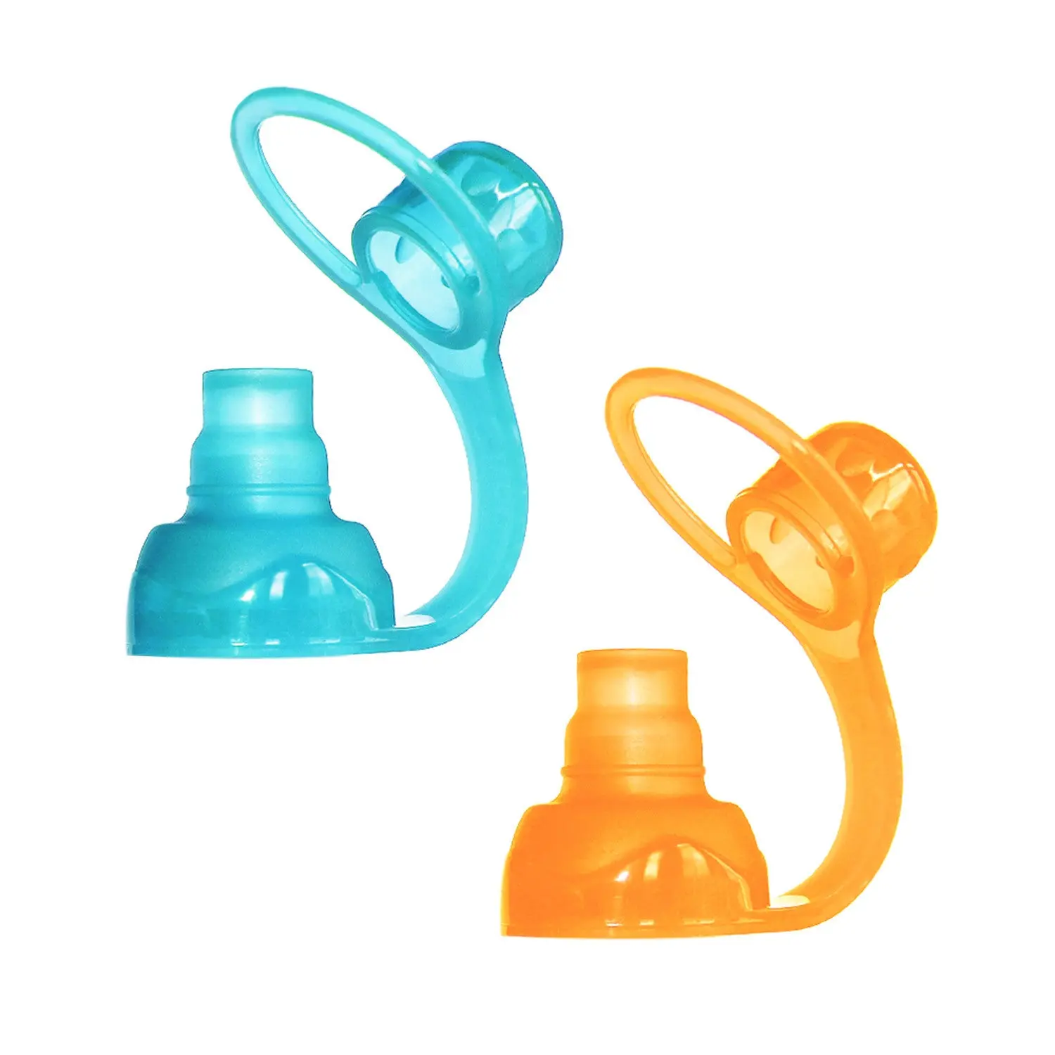 SoftSip Food Pouch Silicone Tops - 2 CT | Orange Aqua SoftSip Food Pouch Silicone Tops - 2 CT | Orange Aqua