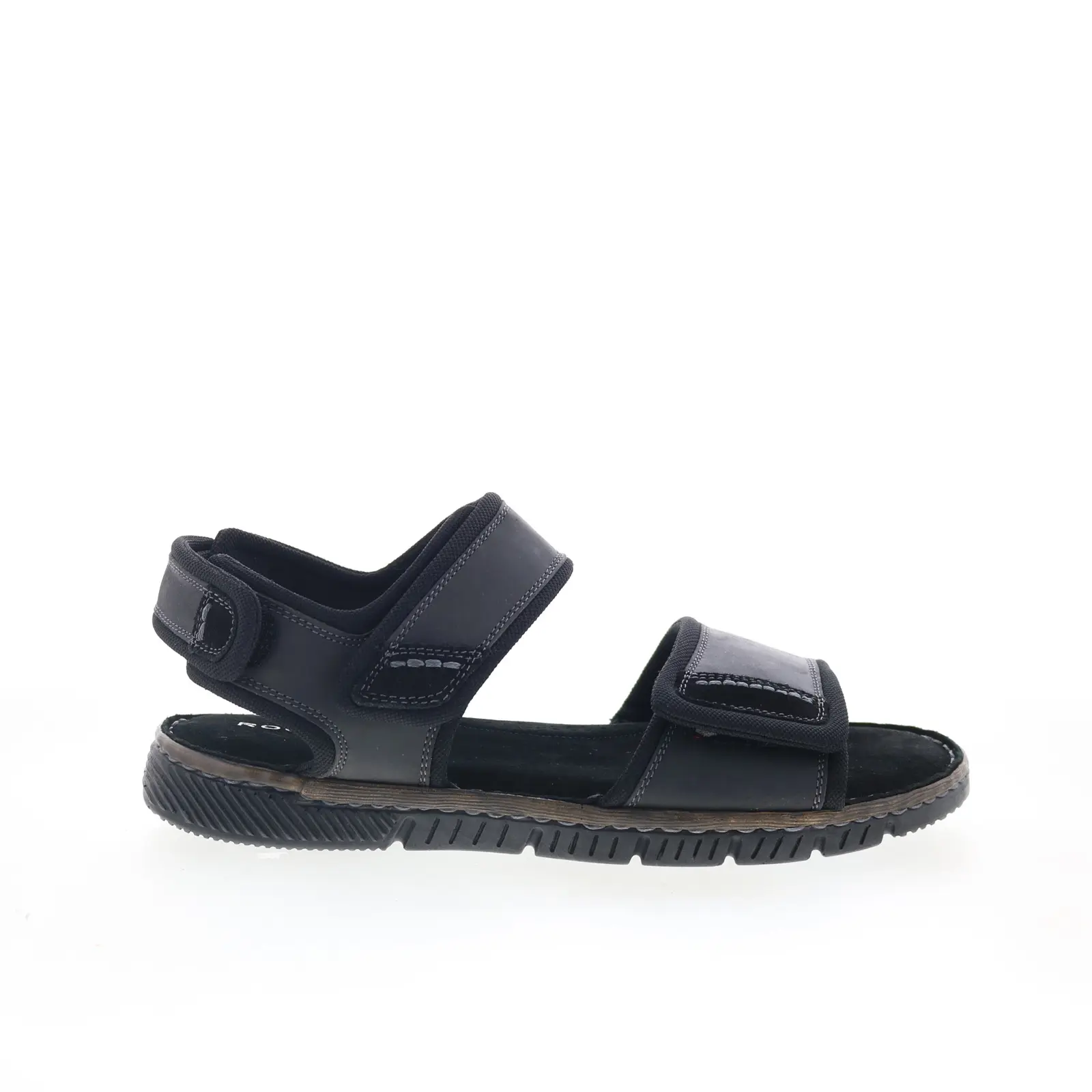 Rockport Jasper Quarter Strap CJ4594 Mens Black Leather Sport Sandals Shoes