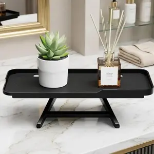 No-Tools TV Shelf: Space-Saving Monitor Riser with Cable Management, Multi-Size Fit & Non-Slip Tray. Organize Router, Set-Top Box, Remote, Office Supplies. Eco-Friendly Strong Holder for Small Spaces, Home Office Desk Organizer.