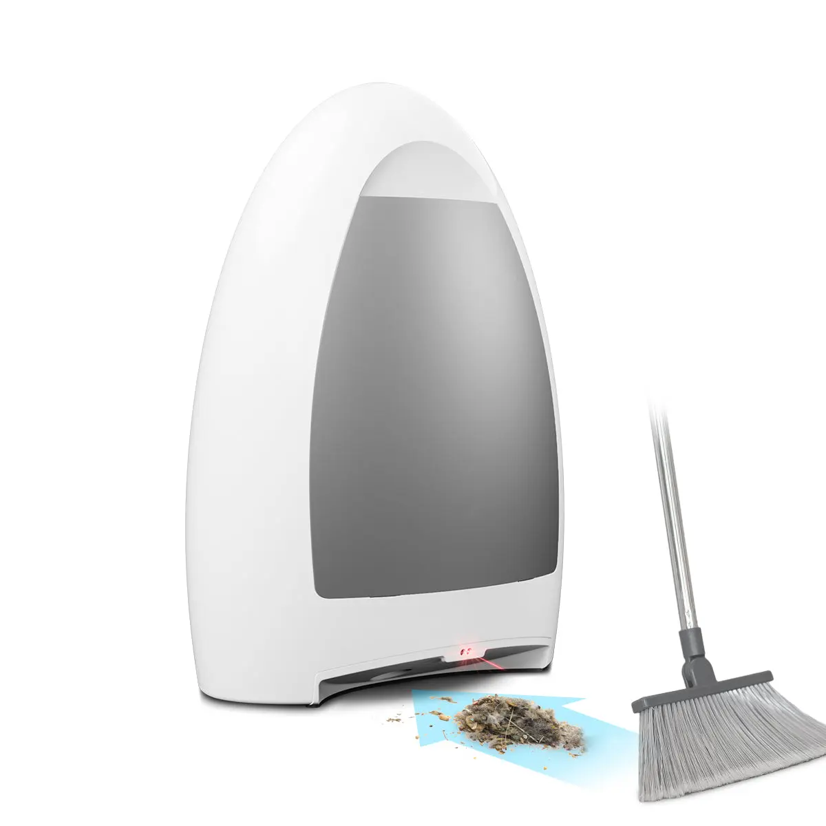 EYEVAC Home Touchless Operation Compact Vacuum - 1000W Corded Canister, 6ft Cord, Auto Sensor-Powered Automated Debris Pickup, Button-Operated, Hard Floor Cleaner, Standard Plug, Pet Hair/Food/Dirt Solution (Kitchen Supplies)