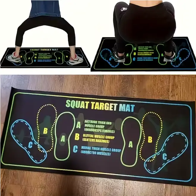 1pc Non-Slip Squat Pad for Yoga, Pilates & Glute Workouts - Machine-Woven Exercise Mat for Home Gym, Squats, Lunges, Dumbbell Exercises, Fitness Squat Pad | Functional Fitness Gear | Nonslip Surface, Yoga Mat