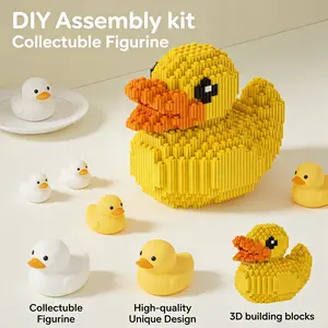Newest 26 Year 1288pcs Cute Duck Series 3D Puzzle Building Blocks Creative Decoration, Birthday Halloween Valentine Christmas Gift