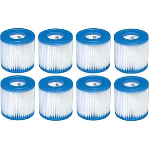 Intex Type H Easy Set Filter Cartridge Replacement for Swimming Pools (8 Pack)