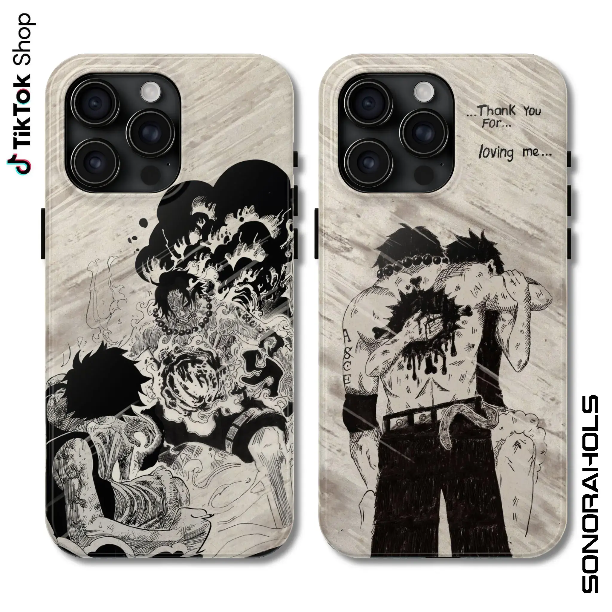 Ace Death One Pie Akainu Vs Ace Phone Case, Anime Manga Phone Cover, Retro Graphic 17 Air Pro Max