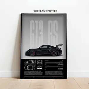 Sale off up to 50%] [No frame, Free Ship] Porsche 911 GT3 RS Print _ 992 _ Car Print _ Hyper Car Poster, Product without frame (No Frame)