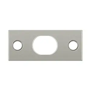 Deltana  Brass Strike Plate for 12 in. Flush Bolt, Brushed Nickel
