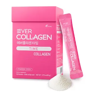 Ever Collagen Time Collagen Powder Stick - 1000mg Low Molecular Collagen Peptide Protein Powder for Skin Hair Nail Health & Beauty Supplement 30 Sticks - Healthcare