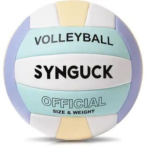 Size 5 Volleyball,Official Soft Indoor Outdoor Volleyballs Sports Training Game Play Ball for Youth, Teenager, Adult