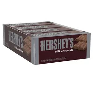 HERSHEY'S Milk Chocolate Candy Bars, 1.55 oz, 36 pk. Snack Dessert Bonbon with Rich Milk Chocolate Flavor