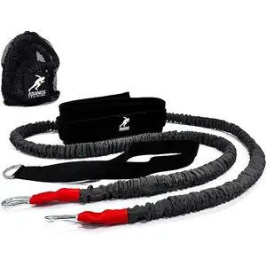 Speed Reactive Stretch Cord With Adjustable Belt, Anchor Strap, Dual Resistance Cord, Overspeed Accelerator, Vertical FX