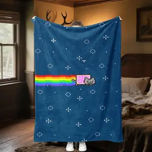 Nyan Cat All-Season Home Nap Blanket Flannel Holiday Gift