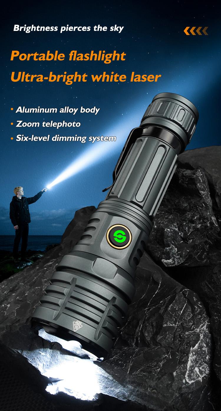 10000 Lumens 4000mAh LED Flashlight Super Bright, Ultra Bright Portable Camping Flashlight,Waterproof Flash Light for Camping,Night Outdoor Emergency Lighting