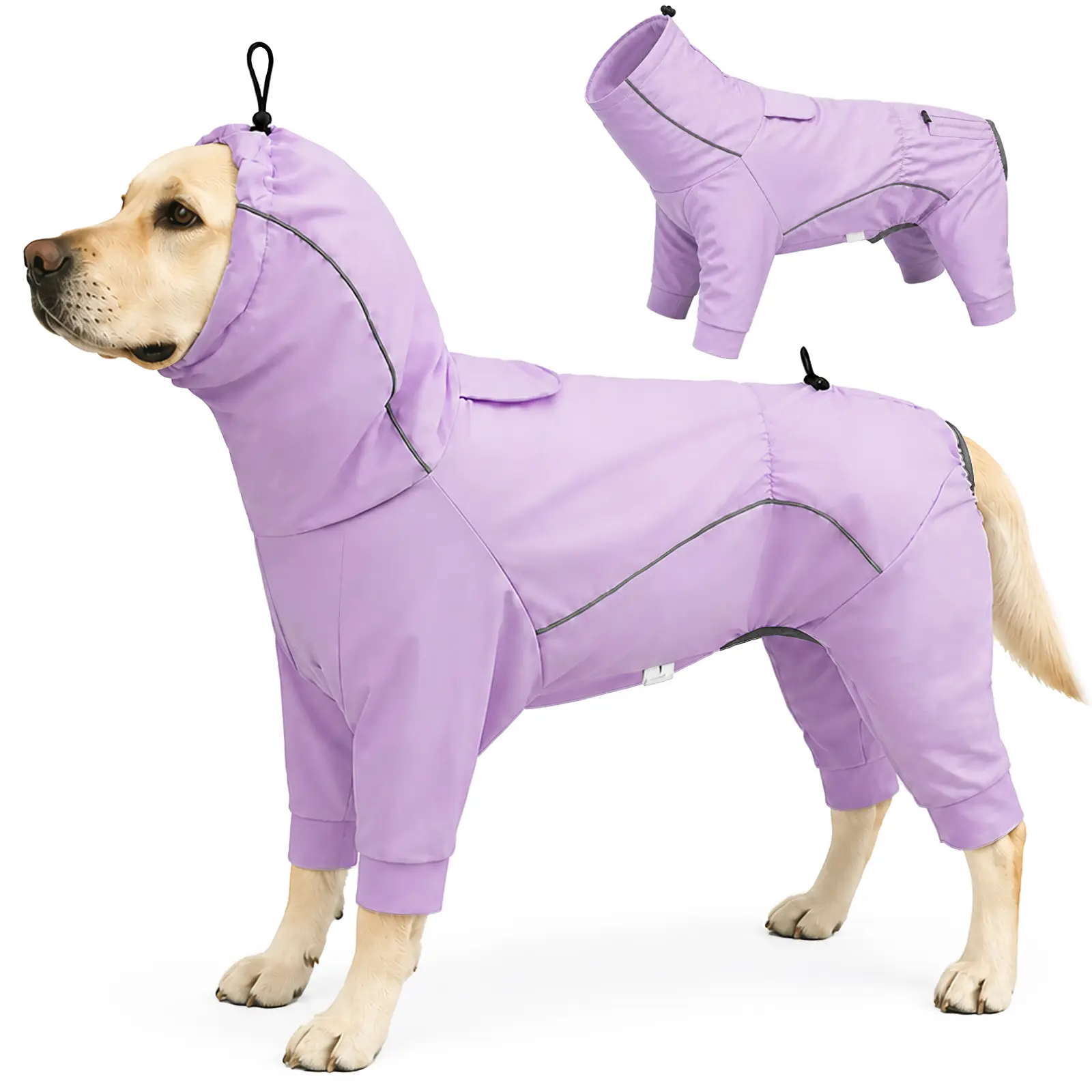 Dog Coat Waterproof Windproof,Stretch Nylon Cold Weather Dog Jacket, Snowproof Warm Outdoor Pet Apparel for Small Medium Large Dogs, All Season Dog Outerwear